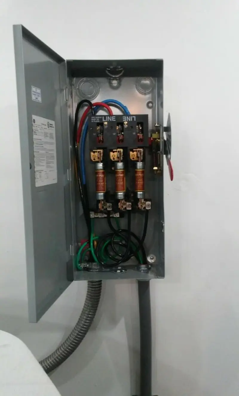 Three-phase disconnect switch installed for Electrical Wiring & Rewiring in Shawnee